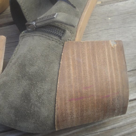 1. State Bootie Leather Upper "Arnet" Olive Green with zipper Size 9 - Picture 6 of 9